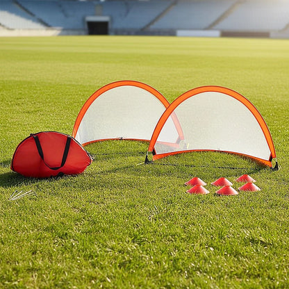 Portable Kids Soccer Goal Set with Cones