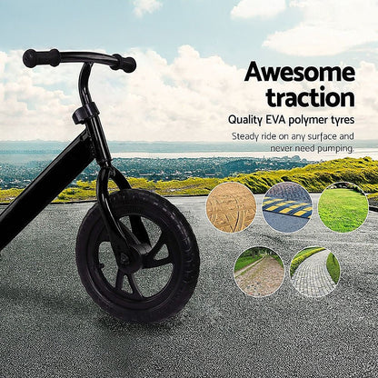 Kids Ride On Push Bike Balance Bicycle with Training Wheels for Toddlers