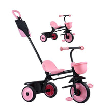 Toddler Tricycle & Stroller for 18 Months to 5 Year Old, Kids Trike with Parent Push Handle, Adjustable Seat & Storage for Outdoor Play, Tricycle for Toddlers, Birthday Toy for Boys and Girls