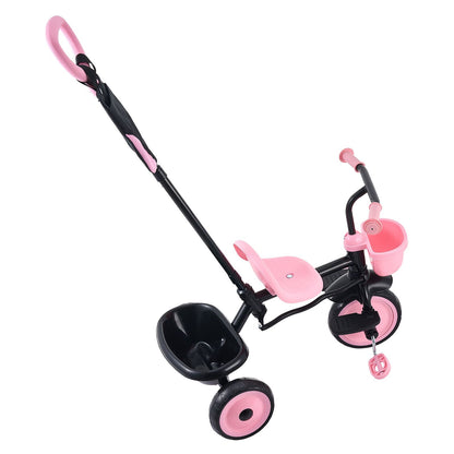 Toddler Tricycle & Stroller for 18 Months to 5 Year Old, Kids Trike with Parent Push Handle, Adjustable Seat & Storage for Outdoor Play, Tricycle for Toddlers, Birthday Toy for Boys and Girls