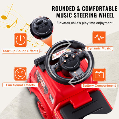 Ride On Push Car for Toddlers, Ages 1-3, Ride Racer, Sit to Stand Toddler Ride On Toy, Classic Kids Ride On Car with Music Steering Wheel & Under Seat Storage, Ride On Toy for Boys Girls, Red