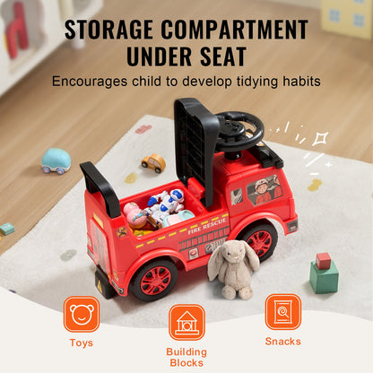 Ride On Push Car for Toddlers, Ages 1-3, Ride Racer, Sit to Stand Toddler Ride On Toy, Classic Kids Ride On Car with Music Steering Wheel & Under Seat Storage, Ride On Toy for Boys Girls, Red