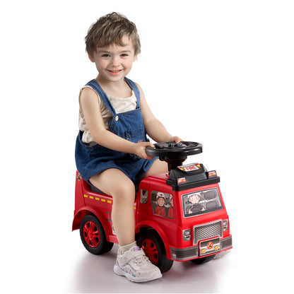 Ride On Push Car for Toddlers, Ages 1-3, Ride Racer, Sit to Stand Toddler Ride On Toy, Classic Kids Ride On Car with Music Steering Wheel & Under Seat Storage, Ride On Toy for Boys Girls, Red