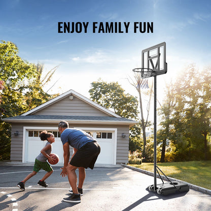 Basketball Hoop, 4-10 ft Adjustable Height Portable Backboard System, 44 inch Basketball Hoop & Goal, Kids & Adults Basketball Set with Wheels, Stand, and Fillable Base, for Outdoor/Indoor