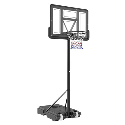 Basketball Hoop, 4-10 ft Adjustable Height Portable Backboard System, 44 inch Basketball Hoop & Goal, Kids & Adults Basketball Set with Wheels, Stand, and Fillable Base, for Outdoor/Indoor