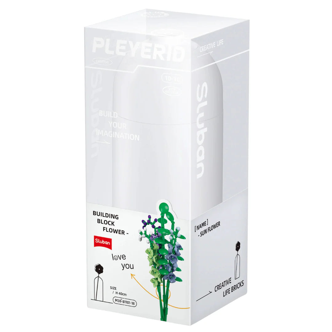 Sluban Rocket larkspur with diy vase 222 pcs