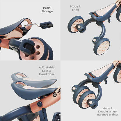 Yvolution Velo Trike 2 in 1 Peach