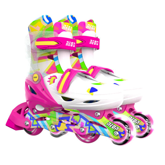 Yvolution Neon Combo Skates (3-6) Pink Yellow