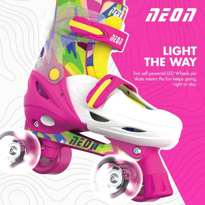 Yvolution Neon Combo Skates (3-6) Pink Yellow