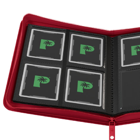 Palms Off Gaming Collector's Series 4 Pocket Zip Binder - Red