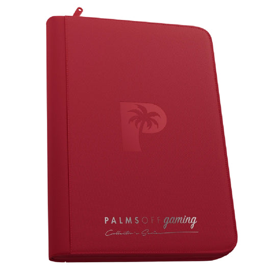 Palms Off Gaming Collector's Series 9 Pocket Zip Binder – Red