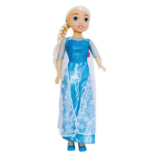 Ice princess fashion doll with long blonde braid in turquoise sparkly gown