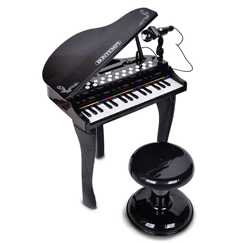 Bontempi Electronic Grand Piano with Microphone & Stool