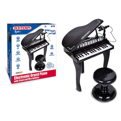 Bontempi Electronic Grand Piano with Microphone & Stool