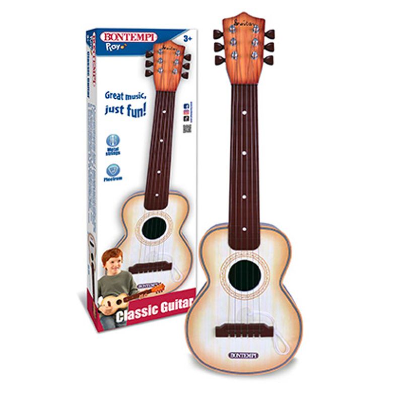 Bontempi Plastic Guitar 55cm with Wood Finish
