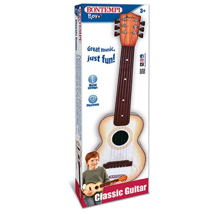 Bontempi Plastic Guitar 55cm with Wood Finish