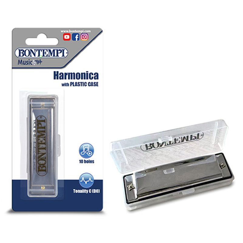 Bontempi Metal Harmonica - 10 Note with case