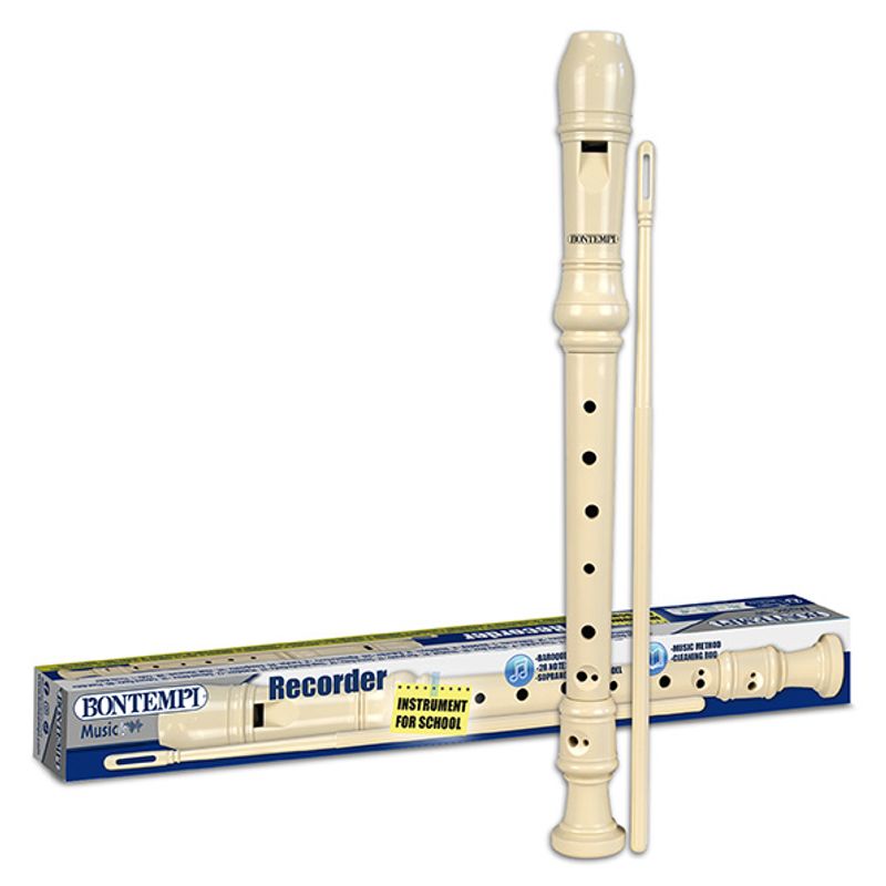 Bontempi Recorder Ivory - Baroque Fingering in Box