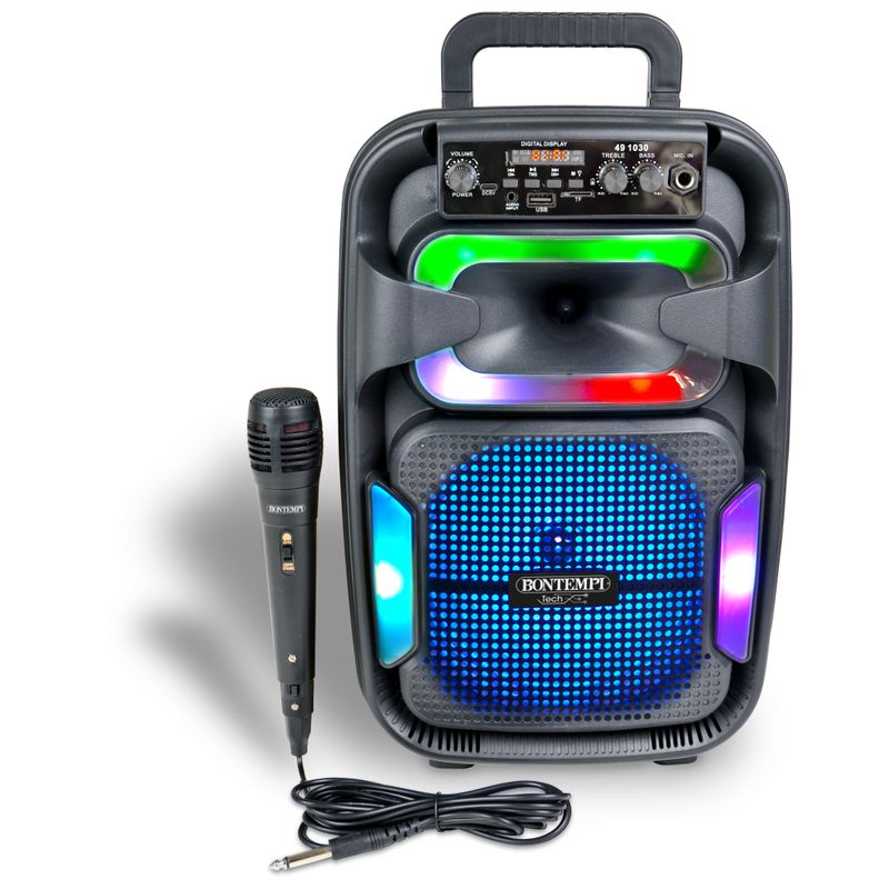Bontempi Wireless Speakerwith Microphone, RGB Lights &Display