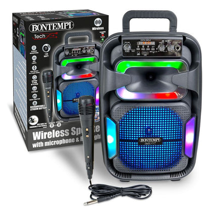 Bontempi Wireless Speakerwith Microphone, RGB Lights &Display