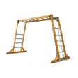 Plum Wooden Monkey Bars with Metal Rungs