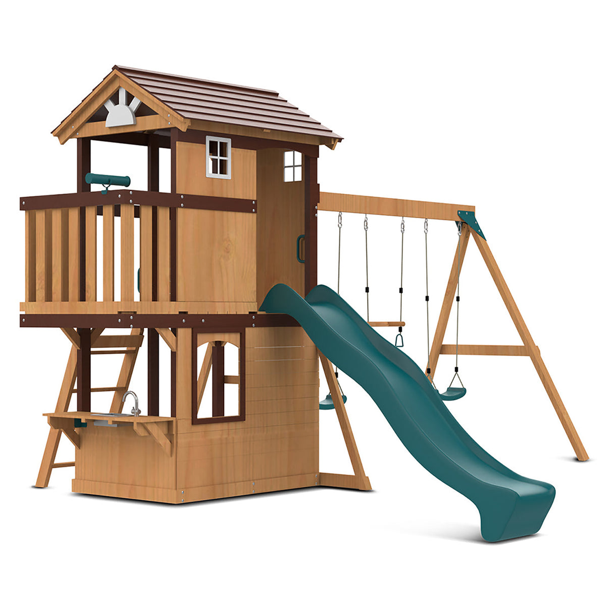 Lifespan Kids Darlington Play Centre Set with 2.2m Green Slide