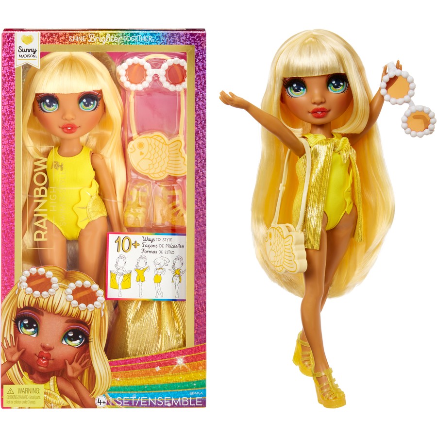 Rainbow High Swim & Style Fashion Doll Sunny