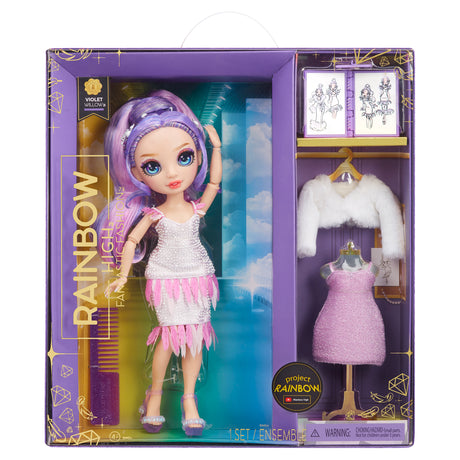 Rainbow High Fantastic Fashion Doll, Violet