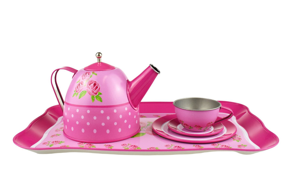 Rose Tin Tea Set 15pc