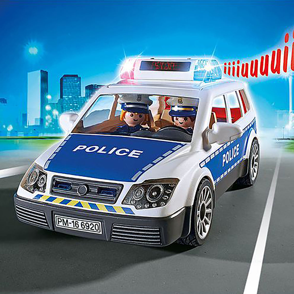 Playmobil 6920 City Action Playset - Police Car with Lights and Sound