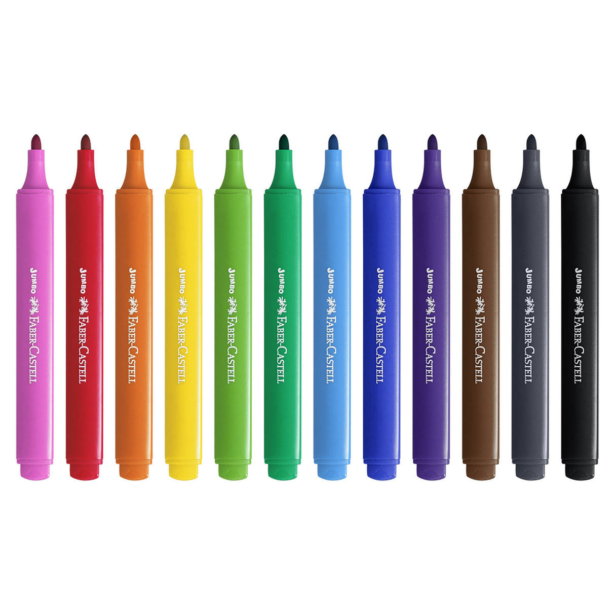 Faber Castell Jumbo Triangular Markers, Assorted (Pack of 12)