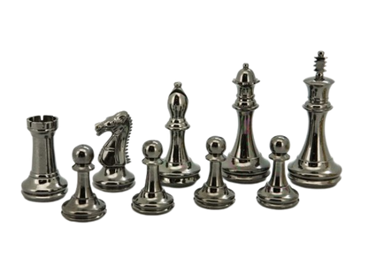 Dal Rossi Italy Chess Set Walnut Shinny Finish 20″ With Compartments