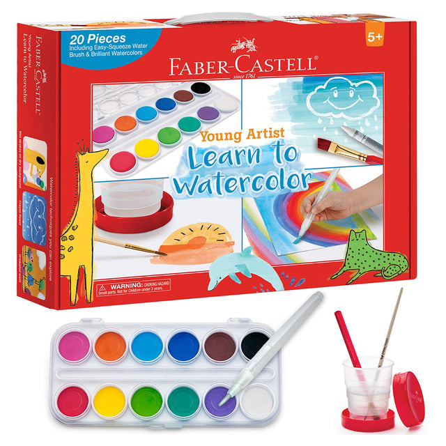 Faber Castell Young Artist Learn to Watercolor Set, (Pack of 20)