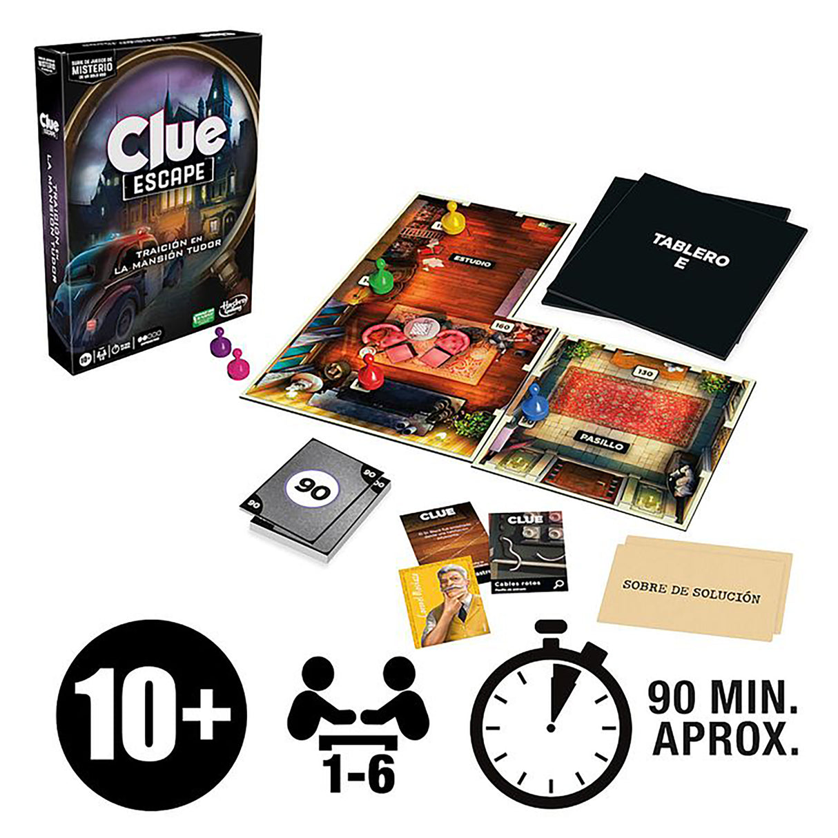 Cluedo Board Game Treachery at Tudor Mansion, Cluedo Escape Room Game,  Cooperative Family Board Game, Mystery Games