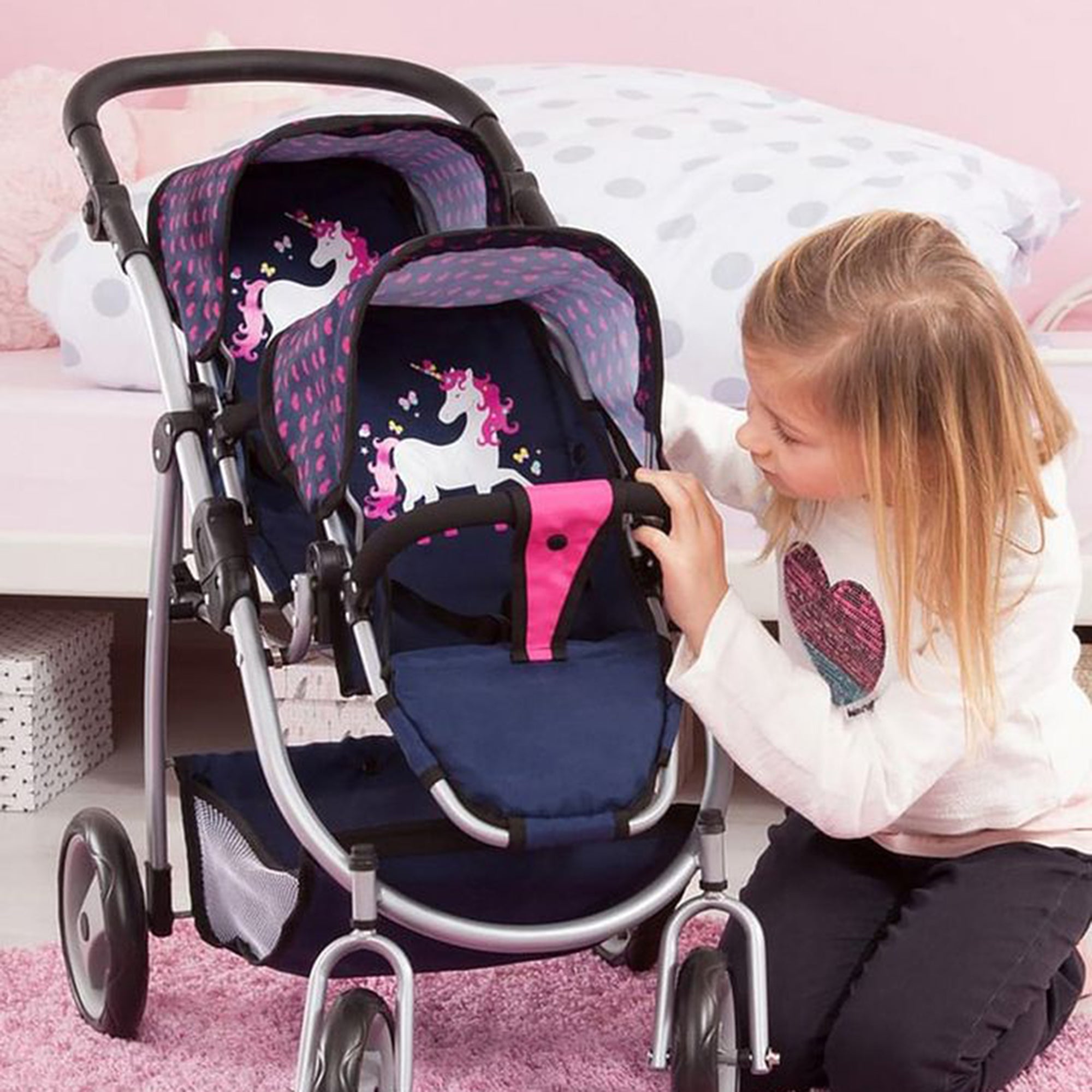 Bayer twin store tandem doll pram