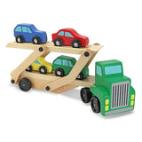 Melissa & Doug Car Carrier Truck & Cars Wooden Toy Set