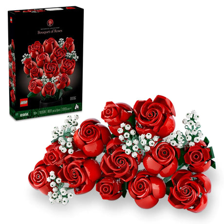 LEGO Icons Bouquet of Roses 10328, (822-pieces)