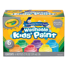 Crayola Washable Metallic Paint (Pack of 6)