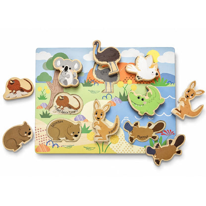 Bush Buddies Australian Animals Wooden Chunky Puzzle