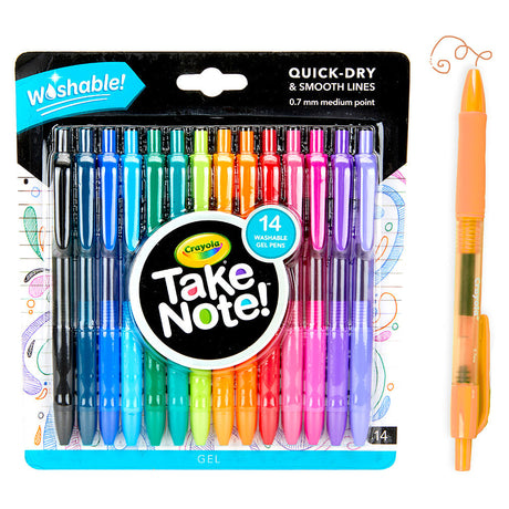 Crayola Take Note! 14 Washable Gel Pen Set