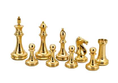 Dal Rossi Italy Chess Set Walnut Shinny Finish 20″ With Compartments