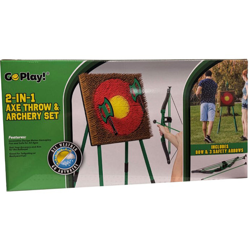 Go Play! 2 in 1 Axe Throw & Archery Set