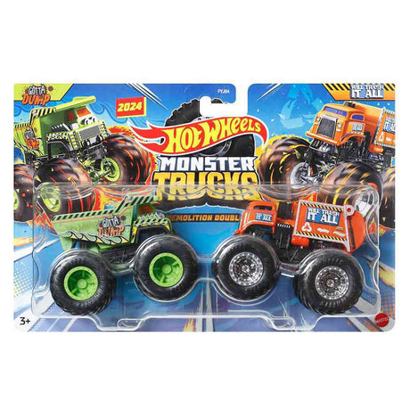 Hot Wheels Monster Truck 1:64 2Pk Gotta Dump VS Will Trash It All