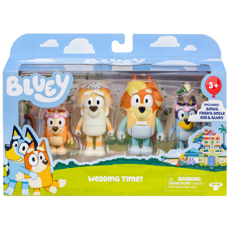 Bluey Figure 4 Pack Series 10 Wedding Time Action