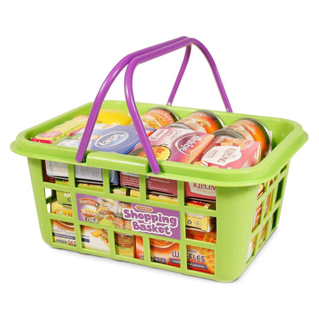 Casdon Kids Shopping Basket Play Food Set