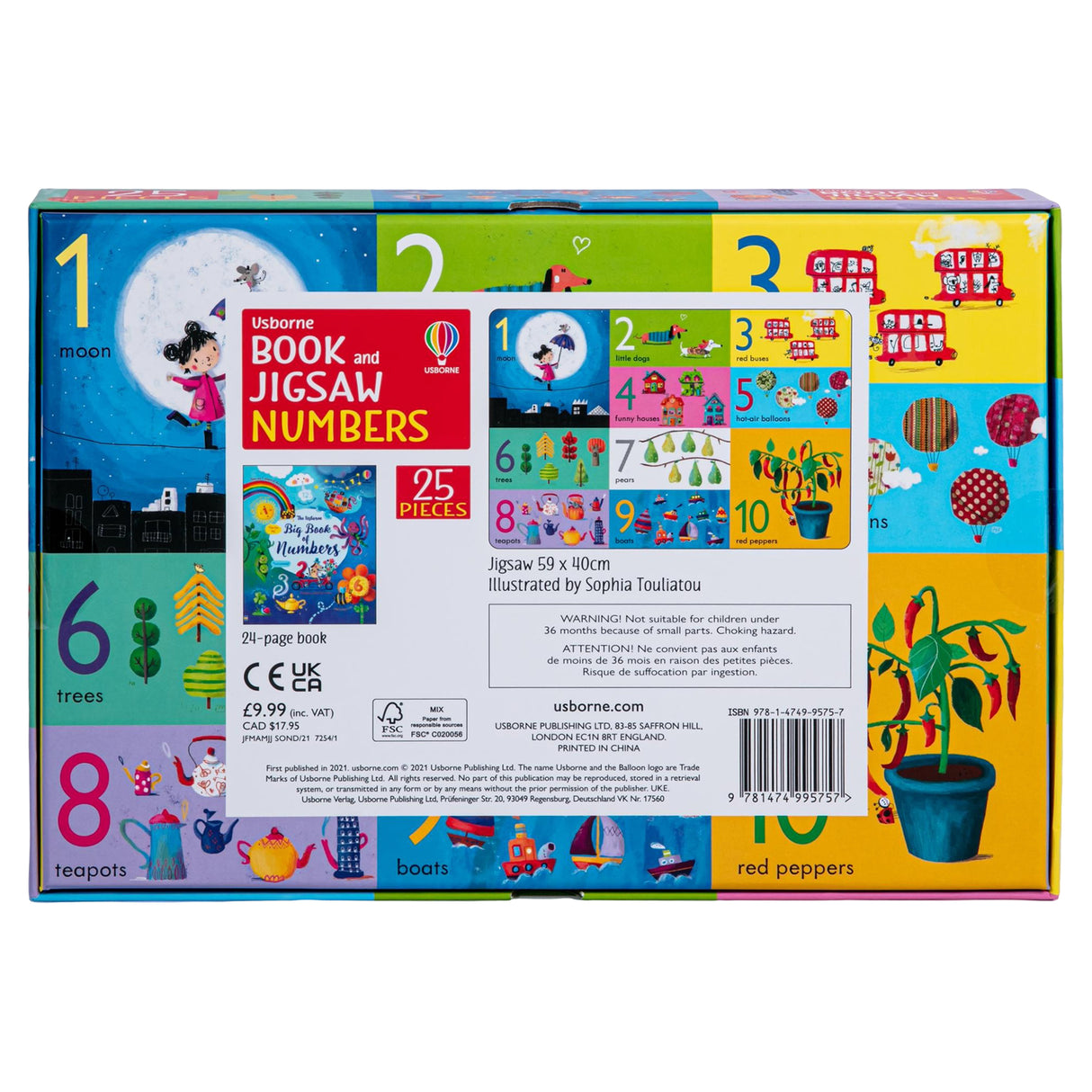 Usborne Book and 25 Piece Jigsaw Numbers