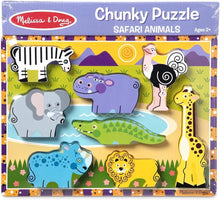 Melissa & Doug Safari Chunky Puzzle (8-pieces)