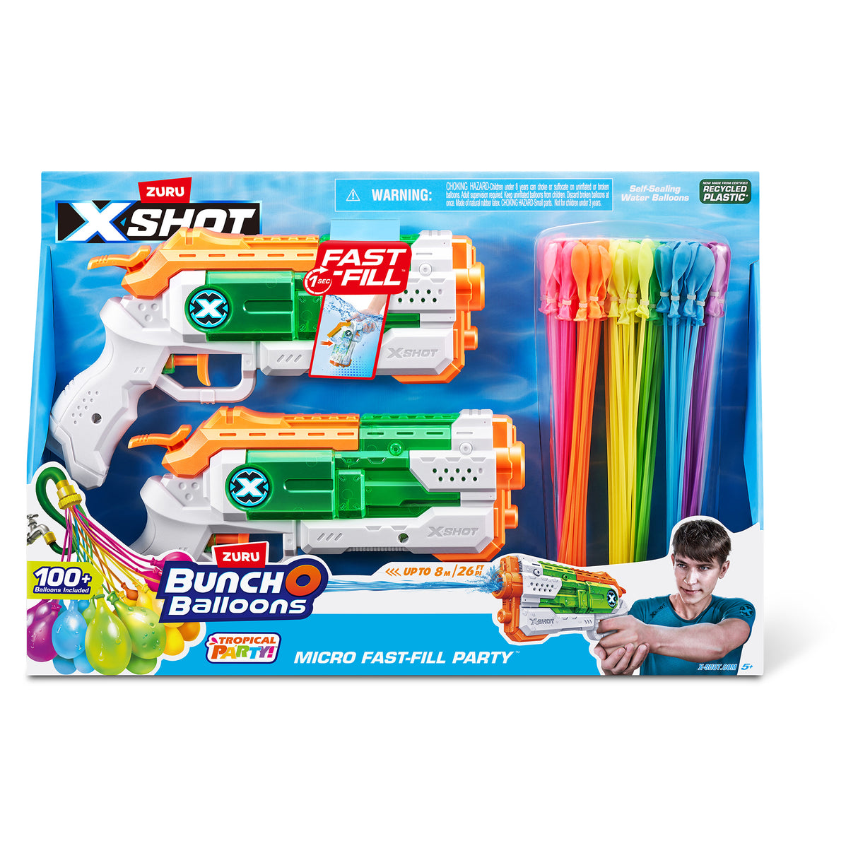 Zuru X-Shot Fast Fill Micro 2 Pack with 100 Bunch O Balloons