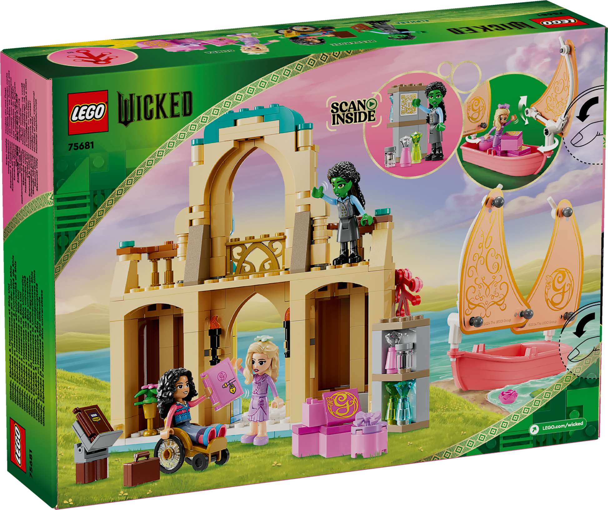 LEGO Wicked Glinda, Elphaba, Nessarose at Shiz University 75681, (304-pieces)