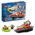 LEGO City Fire Rescue Boat 60373 (144 pieces)